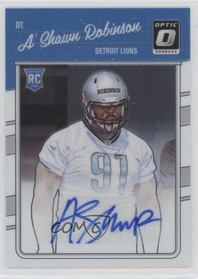 2016 Donruss Optic Signatures 55/150 A'Shawn Robinson #104 Rookie Auto RC 2r5