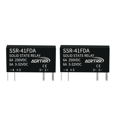 (2pcs)12V 5V 3v 3.3V Solid State Relay 41fda,Dc to Ac,Input small