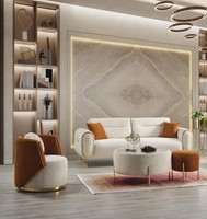Luxus 2Tlg Wohnzimmer Set Sofa 3-Sitzer Sessel Modernes Design Couch