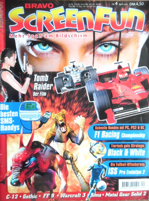 BRAVO SCREENFUN 4 - 2001 B Tom Raider F1 Racing Warcraft 3 Metal Gear Gothic