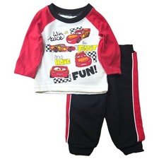 Disney Infant Boys Cars Lightning McQueen 2 Piece Set Outfit Set 2T