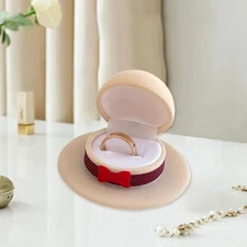 Ring Box Jewelry Box Multipurpose Gift Cap Shape Earring Holder Portable Elegant