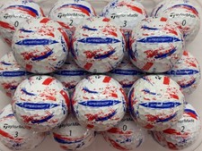 TAYLORMADE SPEEDSOFT INK RED-BLUE GOLF LAKE BALLS PEARL/GRADE A 12 PACK