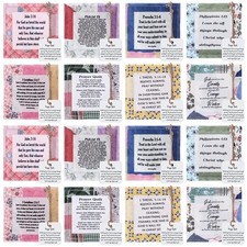16 Pack Prayer Quilt with Cross Inside Squares Pocket Mini Scripture Prayer Q...