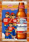 BUD MAN & Family King Of Beers Metal Poster Sign Vintage Style Wall Decor Read D