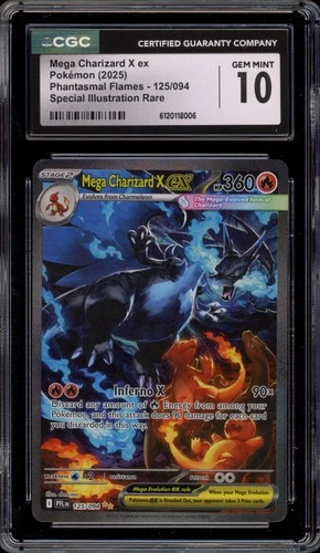 Pokemon Mega Charizard X ex Phantasmal Flames SIR #125 CGC 10 Gem Mint
