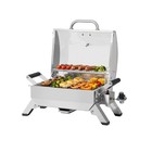 Royal Gourmet Tabletop Propane Gas Grill with Travel Locks/Folding Leg Silver
