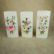 ⭐ Wall Pockets Floral Design Vases Set of Three