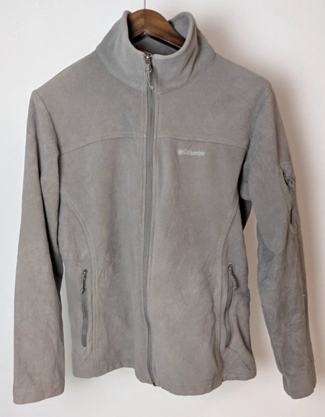 Columbia Thick Premium Fleece Jacket Grey Men's Small