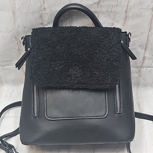 MMS Brands Black Convertible Mini Backpack Purse