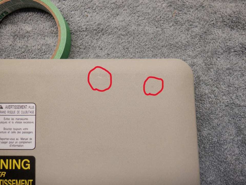 Nissan Rogue 2008-2013 izquierdo lado del conductor bronceado iluminado parasol beige (D) Foto 4 de 4