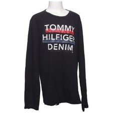 Tommy Hilfiger, Langarmshirt, Größe: 176, Schwarz, Print, Jungen #mYI