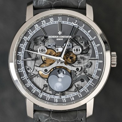 Vacheron Constantin Complete Calendar Openface  White Gold B&P 4020T/000G-B655