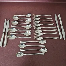 Vtg 4 Place Settings Old Company Plate Radiance Silverplate Flatware Etiquette