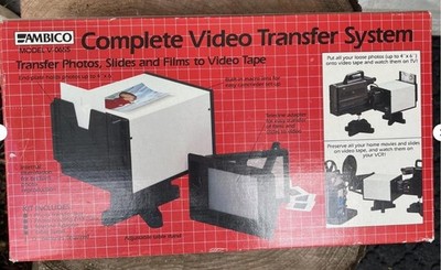 Ambico V-0655 Complete Video Transfer System Slides Film to VHS/DVD Slide/Photo