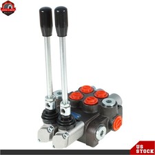 SAE 2 Spool 11 GPM Hydraulic Monoblock Double Acting Control Valve