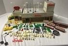 MARX Sears Shopping Center W/ Figures Cars Street Lights Pool Counters Bikes