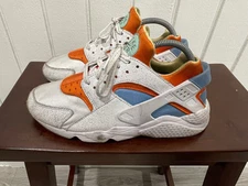 Sz 8 - Nike Air Huarache Eggshell White Safety Orange DX2345-100 Shoes