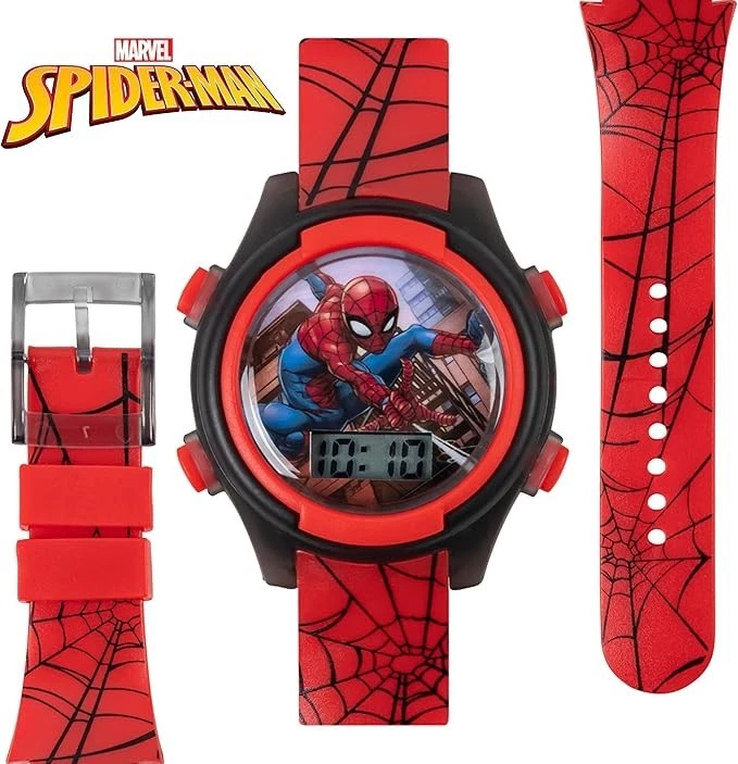 Relojes Marvel Spider-Man para niños - Pantalla digital, características interactivas, ajuste Foto 3 de 4