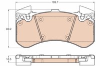 Bremsbelagsatz FÜR Audi A8 D4 (4H2, 4H8, 4HC, 4HL) - TRW GDB1976
