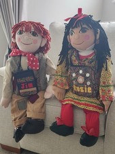 Vintage Rosie And Jim Large 30’’ Rag Dolls 1999 With All Accessories