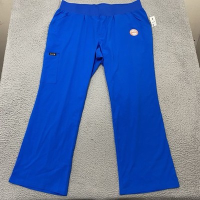 Koi Basics Scrub Pants Women's 2X Blue Stretch Wicking Laurie NEW 732-R