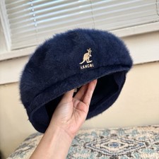 Kangol Furgora Apple Cap Navy Blue XL Unisex Hat with Logo  Newsboy  Vintage