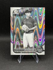 2022 Bowman Draft - Chrome Jackson Cox #BDC-174 Black & White RayWave Refractor