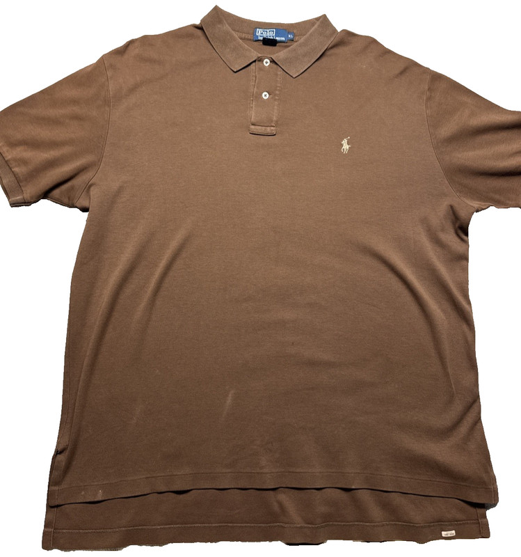 Polo Ralph Lauren Men’s Brown Short Sleeve Shirt Polo Pony Brown X-Large