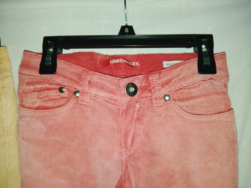 Pantalones de pana Union Bay para niñas naranja y amarillo talla 7 - Grandes colores de otoño Foto 4 de 4