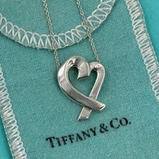 Collana cuore amorevole originale TIFFANY & Co. in argento sterling 925 Palom...