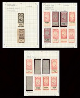 Egypt Stamps 1897 99 1/8m Egyptian Tobacco Revenue Imperfs/Perfs Litho/Typo MNG