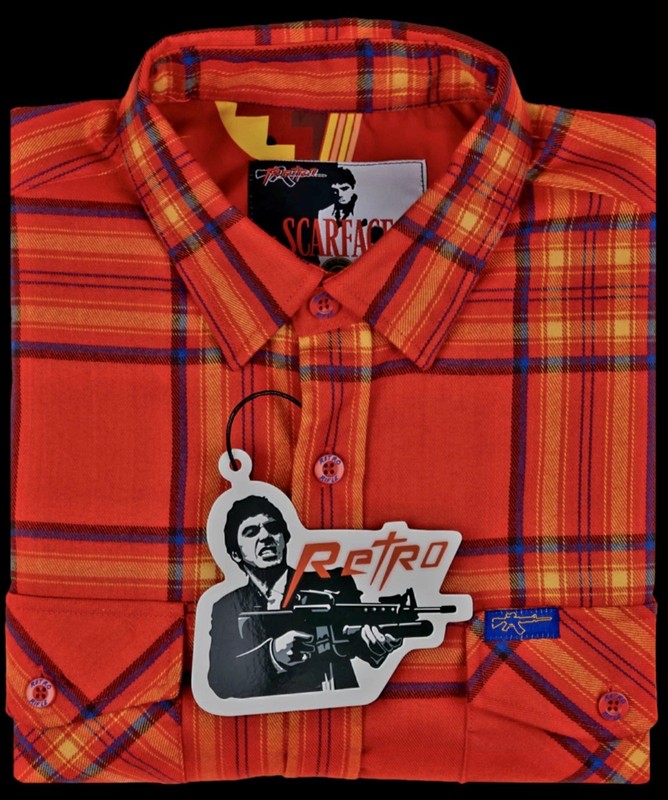 Retro Rifle "Scarface" Men's XL Tony Montana Plaid Flannel