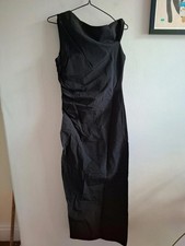 Mango Black midi asymmetrical dress - small - NWT
