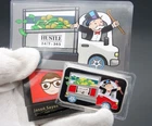 Rare 1 oz. Monopoly Man "Hustle Truck"  .999 Fine Silver Color Enamel Bar w. COA