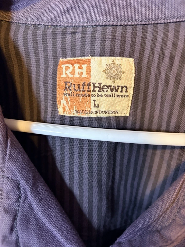 Chaqueta utilitaria RuffHewn para mujer púrpura con botones bolsillos delanteros de carga informal grande Foto 4 de 4