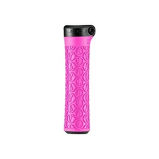 SDG Slater Jr Neon Pink Lock-On MTB Grips - 115mm, Dual Density, Vibration