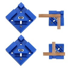 2Pcs 90 Degree Quick Corner Clamp Set 1 Inch Adjustable Spring Clamp, Blue