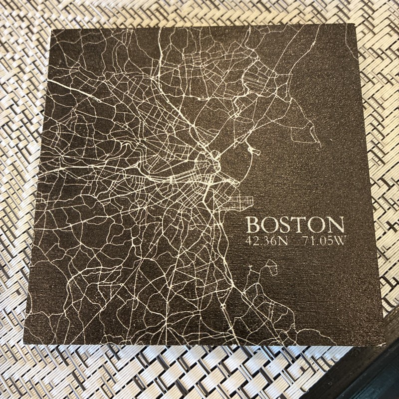 Rustic Marlin Boston Coaster Wood
