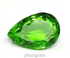 15.95 Carat Natural Green Peridot EGL Certified Pear Shape Loose Gemstone 5DSG