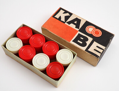 1960s Soviet Russian bakelite red white vintage checkers board game Salvo