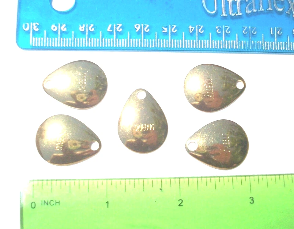 10ct GOLD #3 COLORADO Spinnerbait BLADES Bass Fishing Spinnerbaits Round Blade - Image 2 of 3