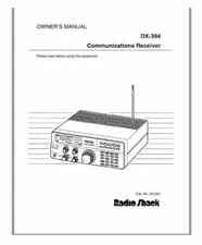 JUMBO RADIO SHACK DX-394 INSTRUCTION OPERATING MANUAL