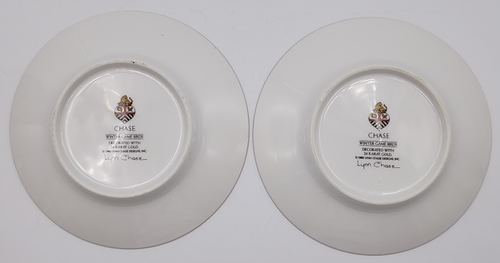 Lynn Chase Winter Game Birds Cup & Saucer Decorated w 24 Karat Gold Set of 2 - Picture 5 of 16
