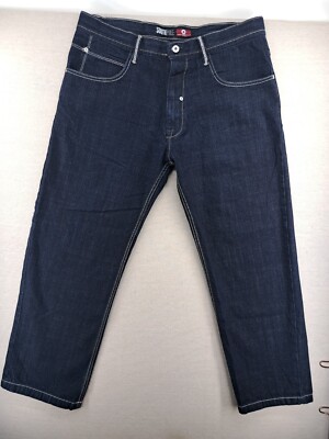 SouthPole Jeans Mens 38X30 Blue Dark Wash Baggy Hip Hop Vtg Y2K