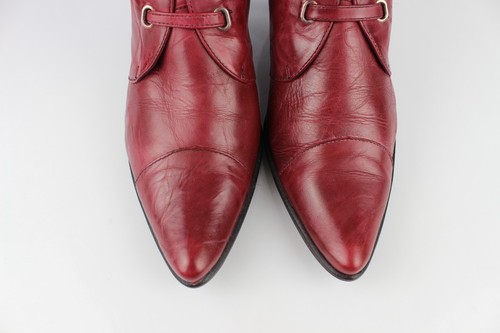 DORKING T 41 Bottines pointues cuir rouge campari Bon état - Photo 8 sur 13