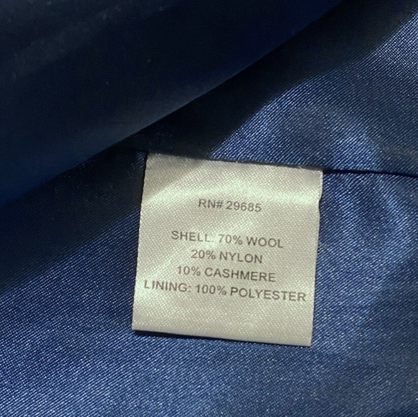 Pendleton Coat Long Button Down Blue Wool - image 8