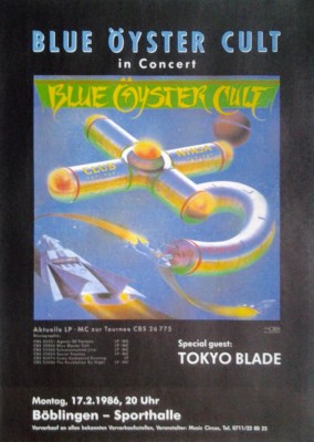 Blue Oyster Cult: Club Ninja (1986) | Konzertposter Tourplakat A1