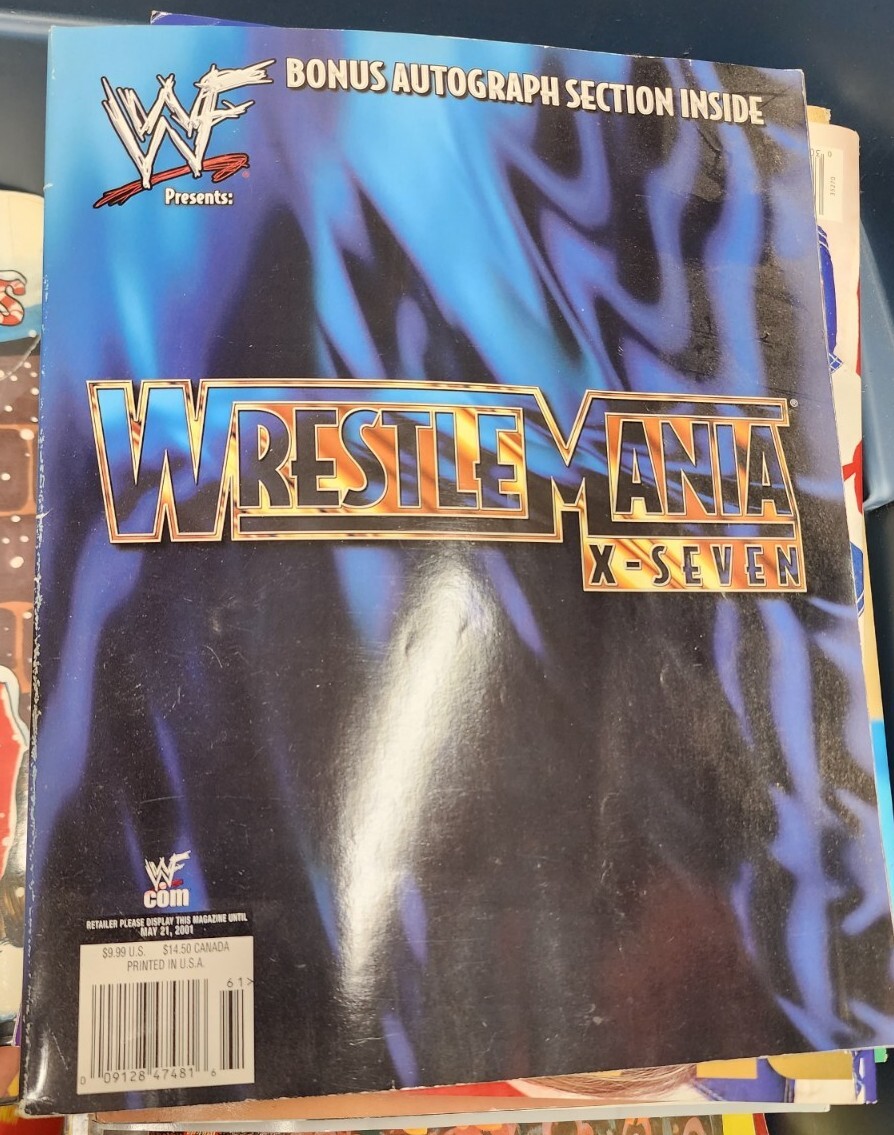 WWF Wrestlemania X-Seven 17 Collectors Program Magazine 2001