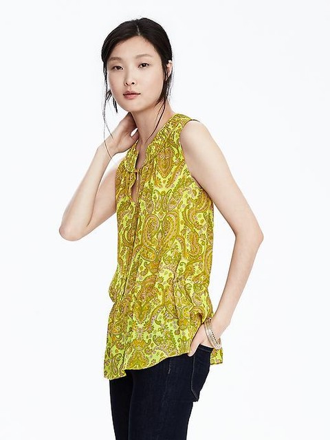 neon yellow blouse